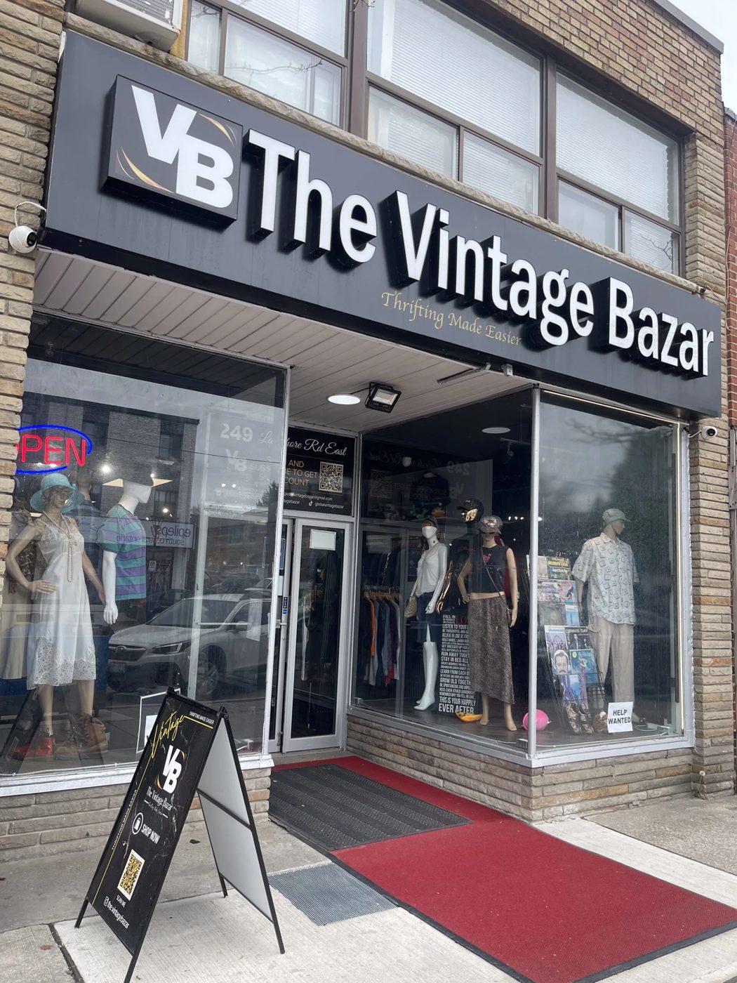 The Vintage Bazar storefront on Lakeshore Rd E, Mississauga